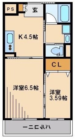 クレールとばの物件間取画像